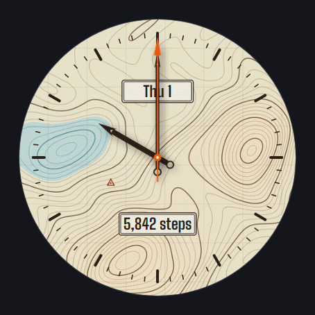 Contour watch face