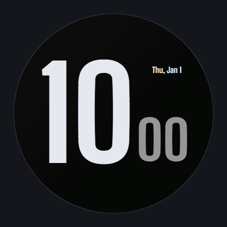 Block watch face